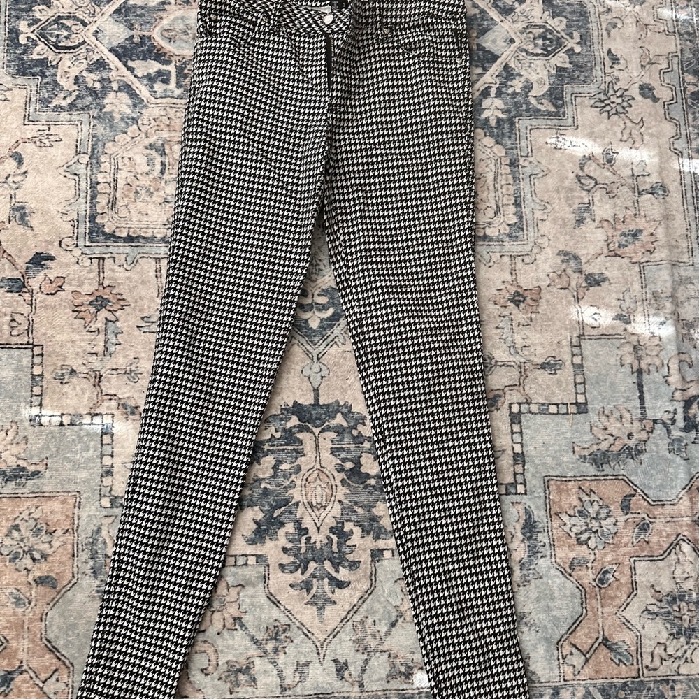 Tripp NYC Black and White Houndstooth Pants
